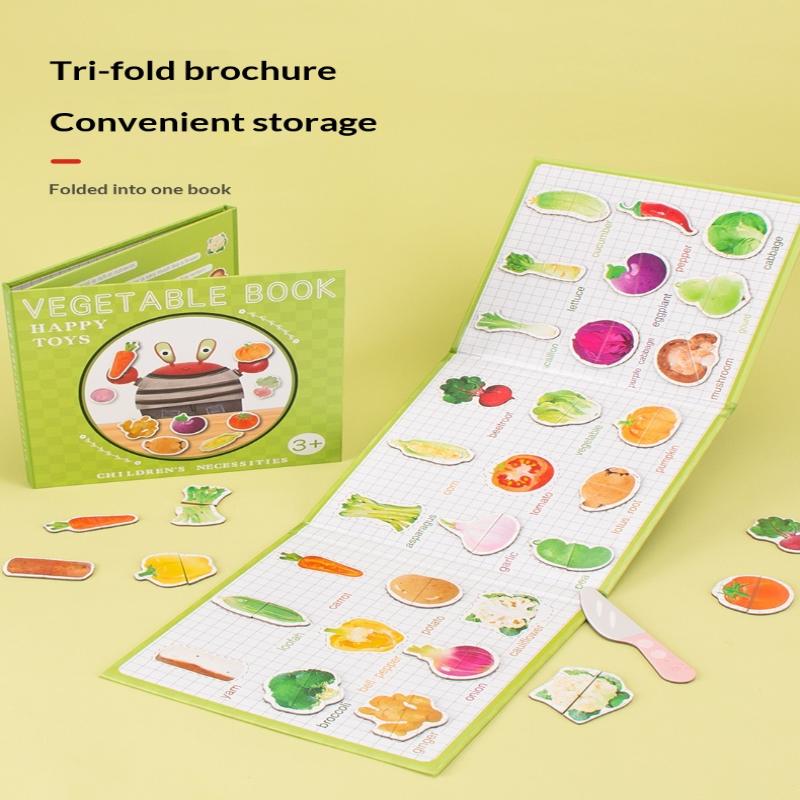 Cute Cartoon Magnetic Sticker Book For Kids - Reusable Puzzle Book Early Education Advanced Baby Toy Gift For Child Age 2-4 Gift