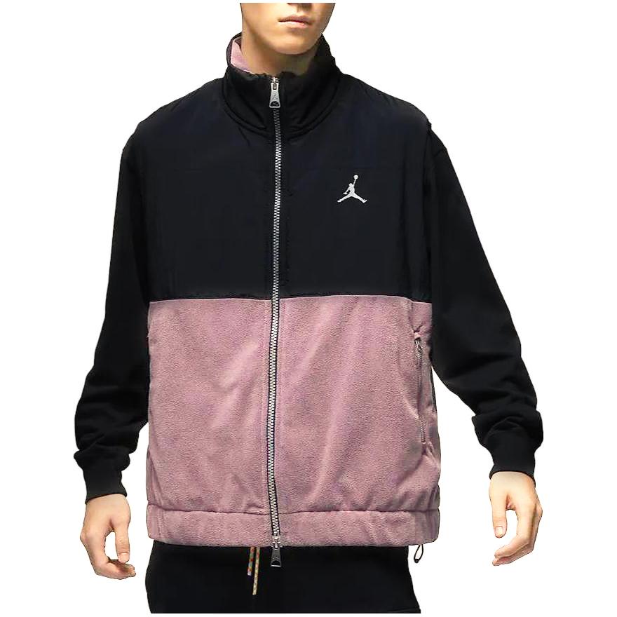 Jordan Essentials Gilet Casual con Zip e Collo Alto a Contrasto Uomo Gilet Nero FD8629-011