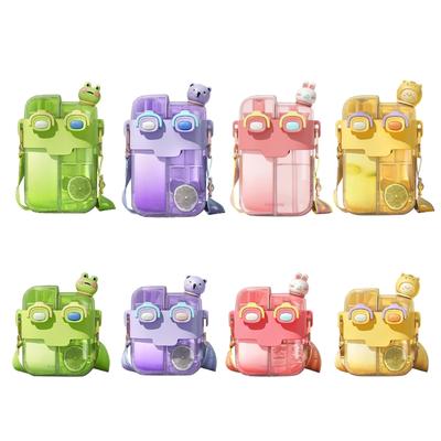 Ecofriendly Drinking Bottle with Double Compartments Cute Cartoon Water Bottle Perfect Gift for Children and Adults