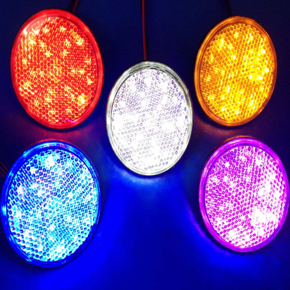 LED Warning Light Bulbs Car Round Tail Lights Turn Singal Light Motorcycle Brake Stop Marker Lamp