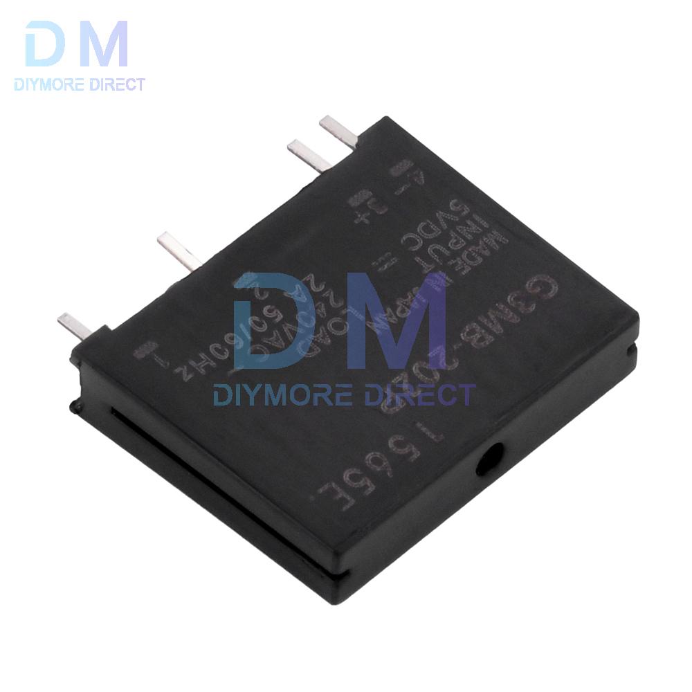 1PCS/5PCS 5V 12V 24V DC-AC Solid State Relay Module G3MB-202P G3MB PCB SIP SSR AC 240V 2A Snubber Circuit Resistor Relay Switch