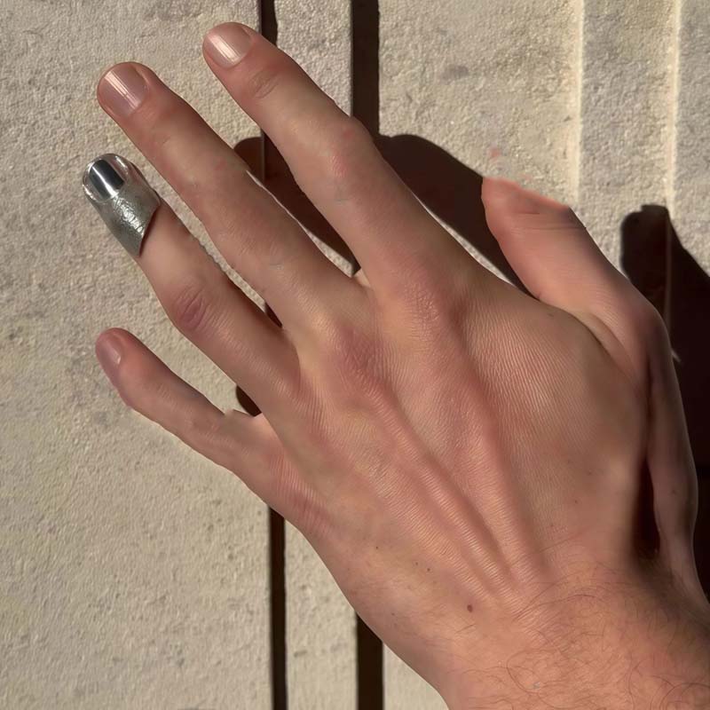 2026 New Artistic Irregular Texture Knuckle Ring Set Silver Hip-Hop Style Niche Full Finger Rings for Men And Women