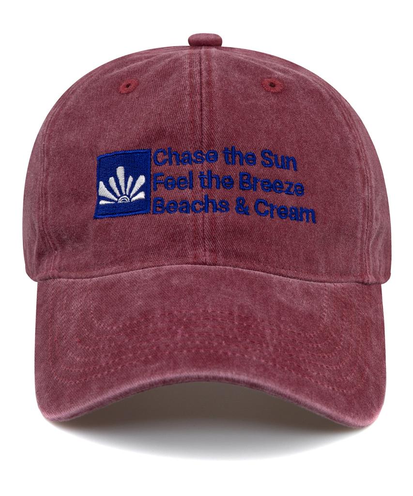 Bichiseuaenkeulim Chase The Sun Ball Cap-Stone Burgundy