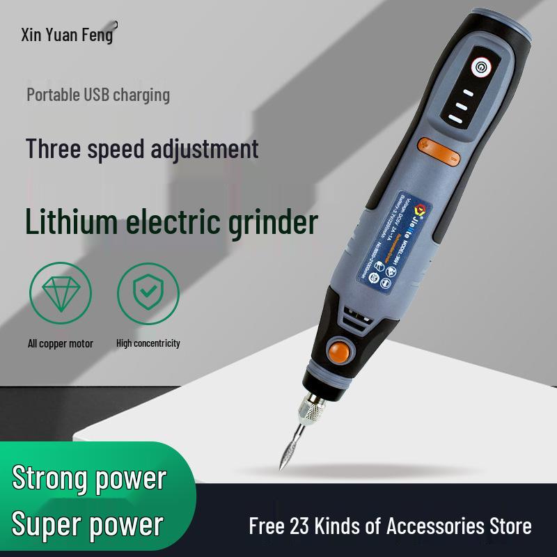 Rechargeable Variable Speed Electric Grinder: Lithium Battery Polisher & Engraving Tool