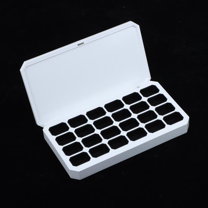 24 Grids Empty Magnetic Nail Art Box Dustproof Storage Organizer for Manicure DIY Fast Painting Beginner & Salon Use