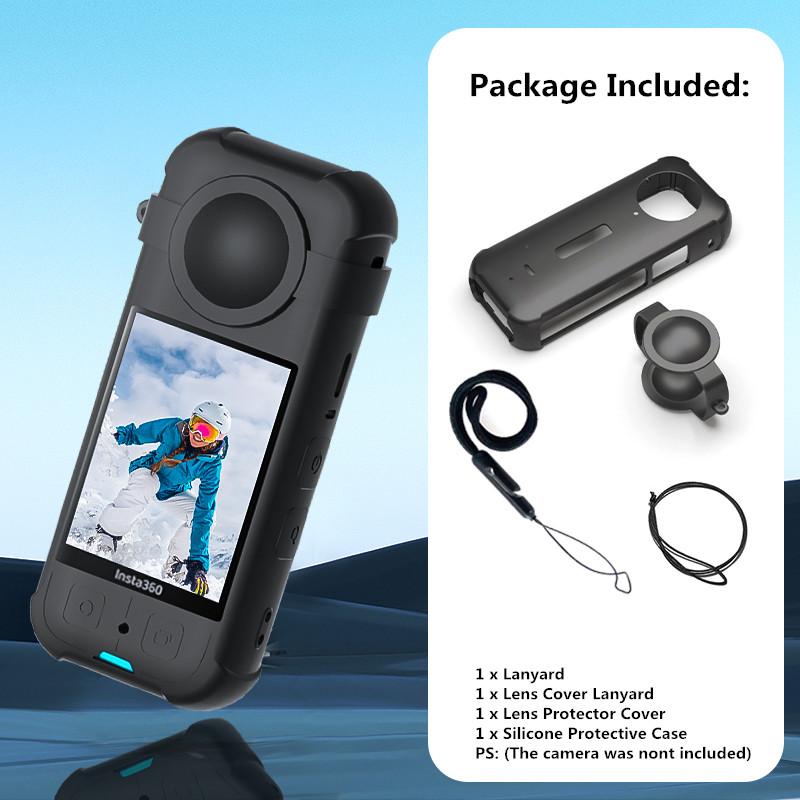 

Lens Cap Protective + Body Cover for Insta360 X3 Silicone Case lenses protector for Insta 360 X3 Anti-scratch Accessory