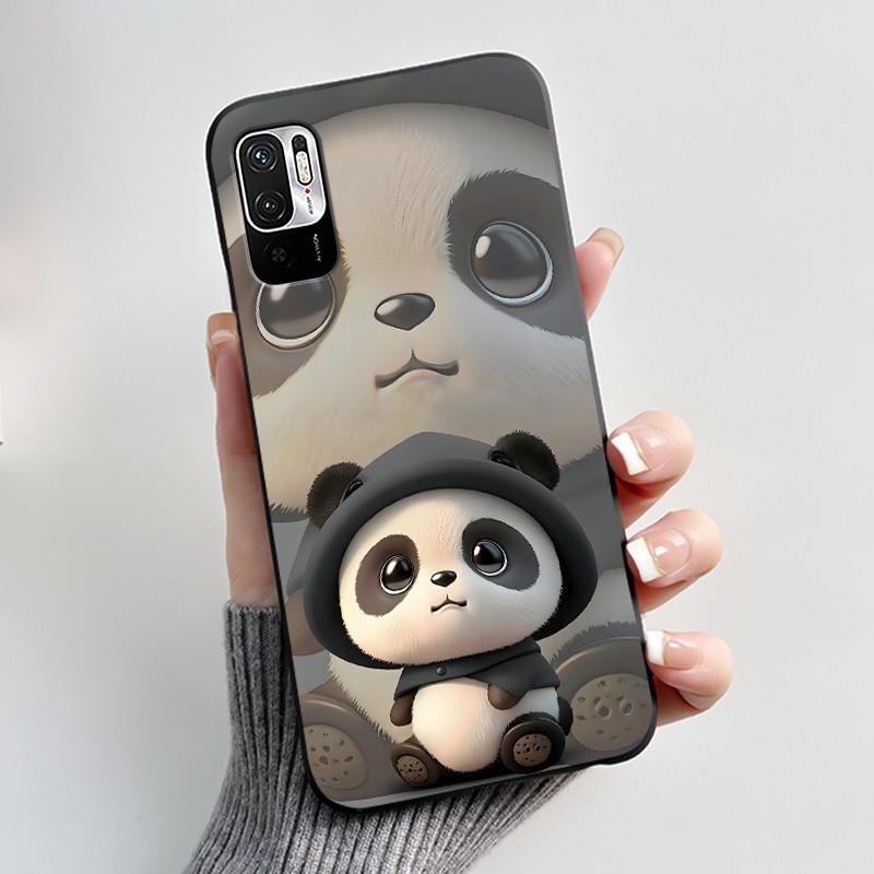 For Xiaomi Redmi Note 10 JE 10T JE Casing Cute Love Rabbit Funny Black Soft Silicone Phone Case For Redmi Note10 JE Bumper Cover