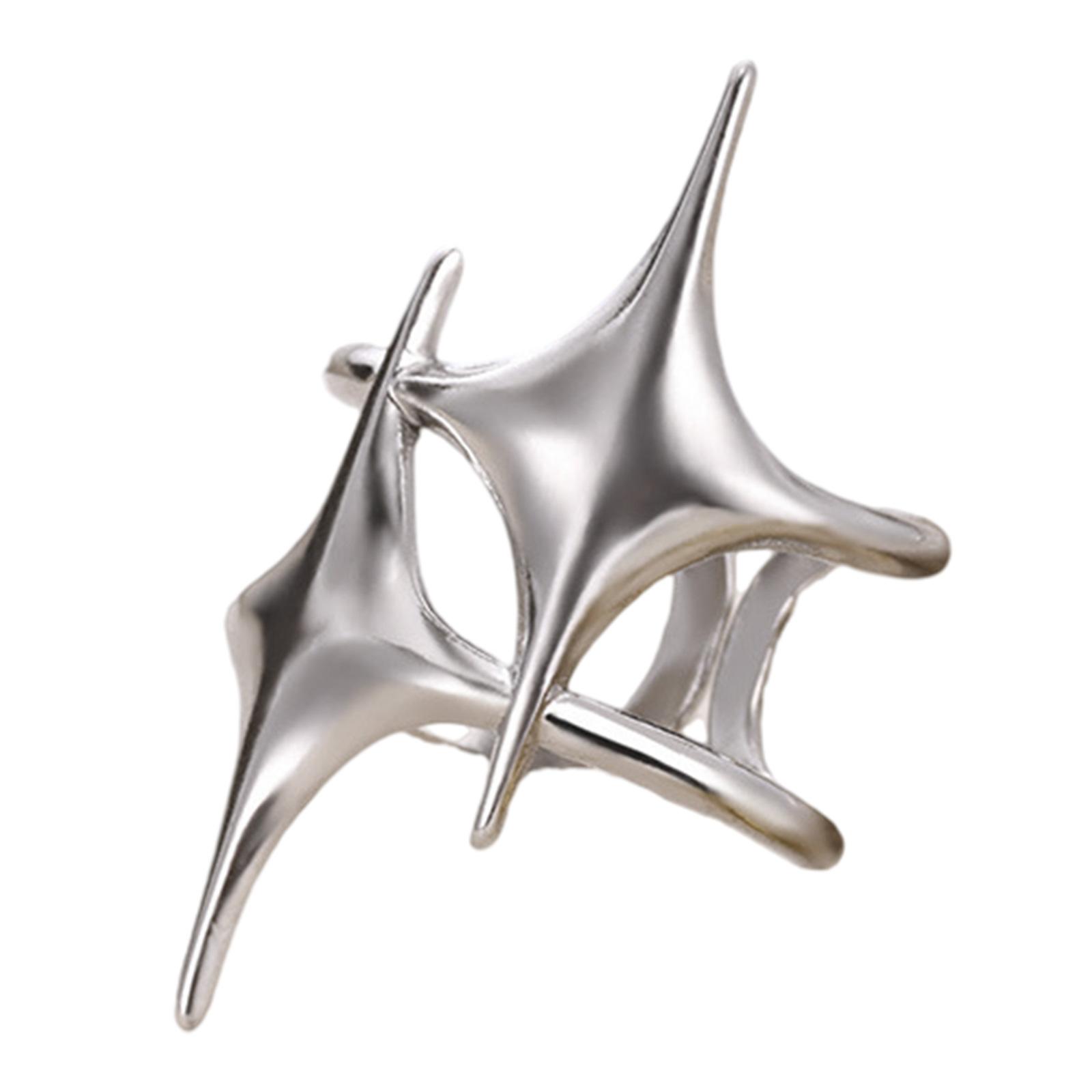 Unisex Fashion Rings Adjustable Rings Fashion Jewelry Irregular Opening Rings Finger Jewelry Stainless Steel Texture