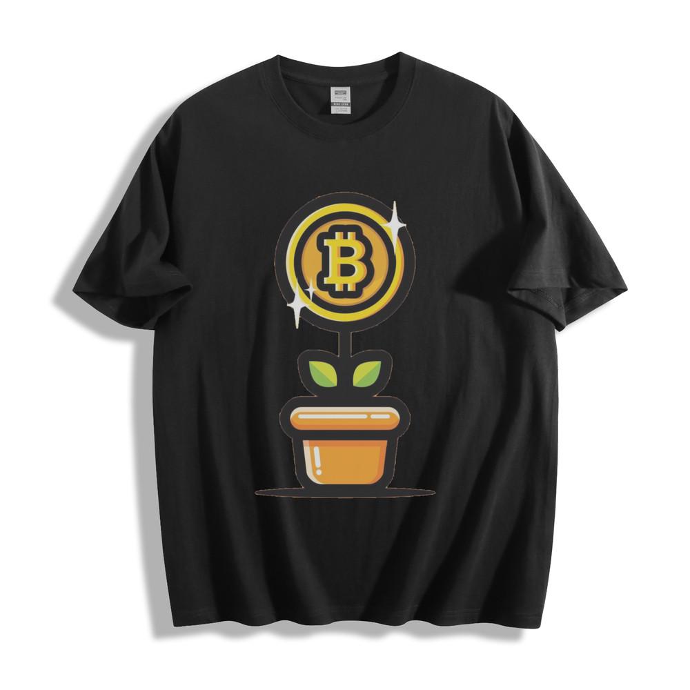 Bitcoin Growth T-Shirt - Vibrant Crypto Plant Design Unisex Tee