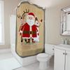 TU Christmas Shower Curtain Santa Claus Reindeer Holiday Festive Bathroom Decor Waterproof Xmas Pattern Holiday Home Decor Holid