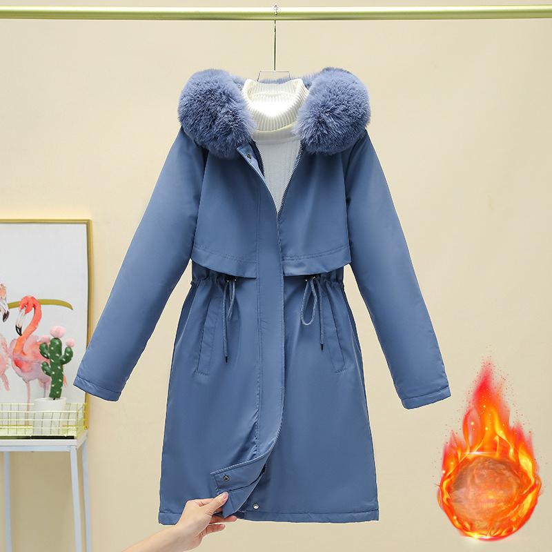 Fleece and Thicker Pie Overcome Women's New Cotton Clothes Women's Medium and Long Winter Women's Jackets