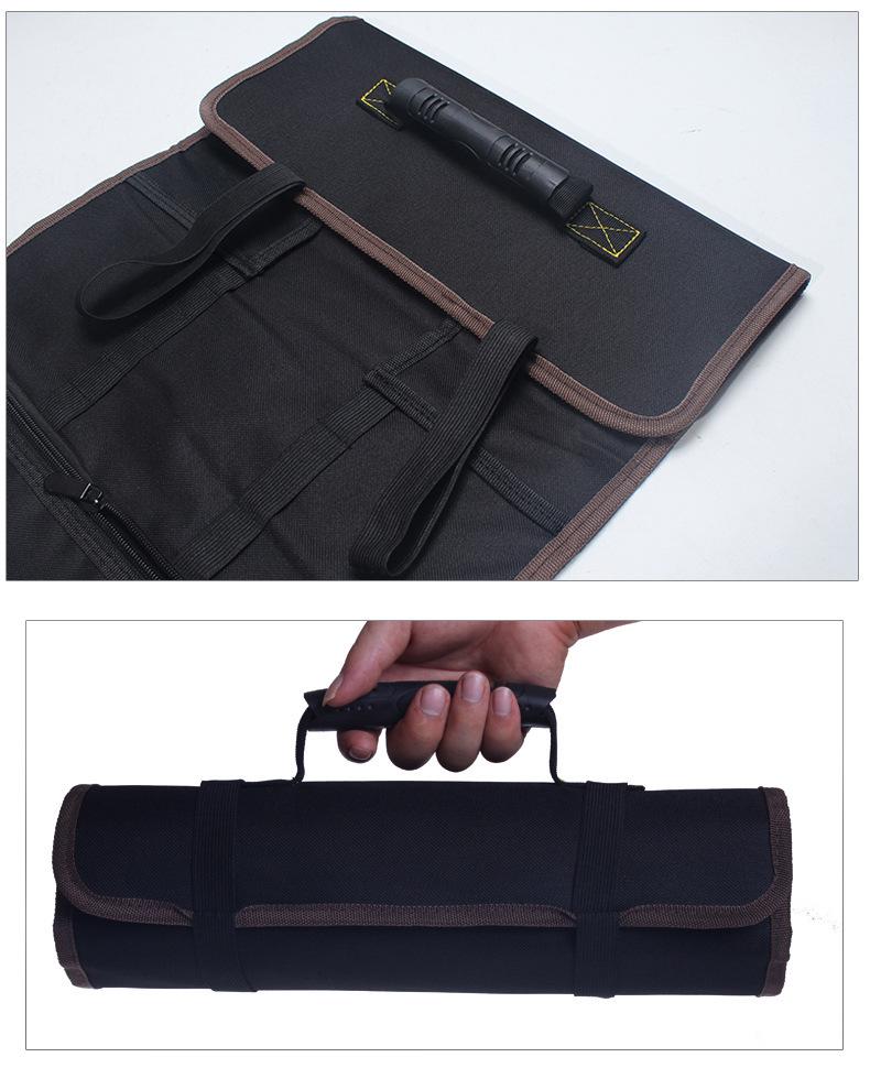 Electrician's Roll-up Tool Storage Bag - Wear-resistant, Thickened Canvas for Multifunctional Use