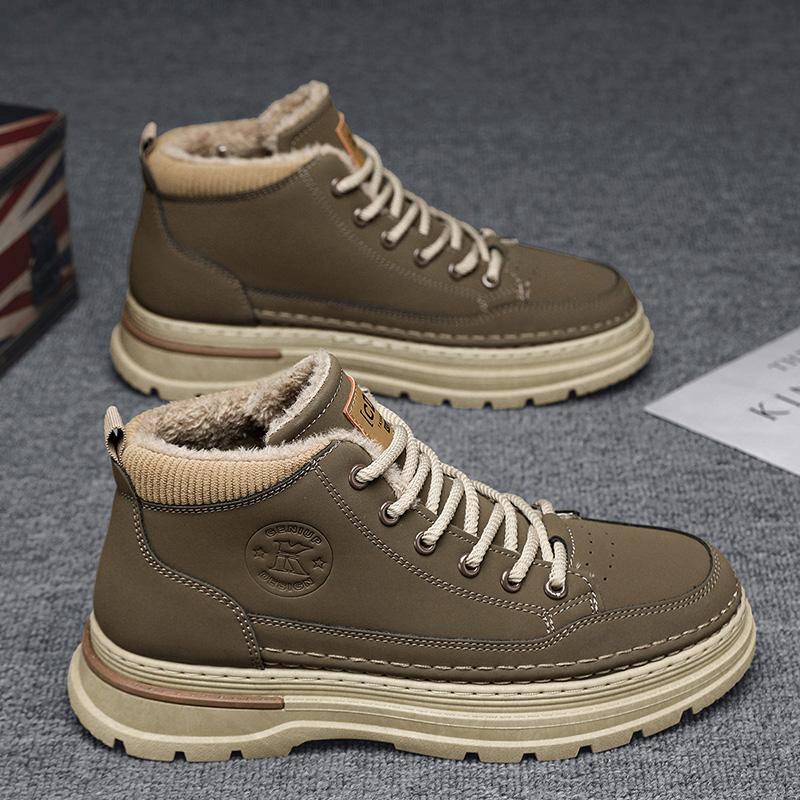 New Fashion Winter Men's High Top Martin Boots Students Male Boys Trending Soft Sole Work Shoes Labor Protection Martin Sneakers