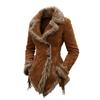 Women's Retro Fur Collar and Lapel Jacket