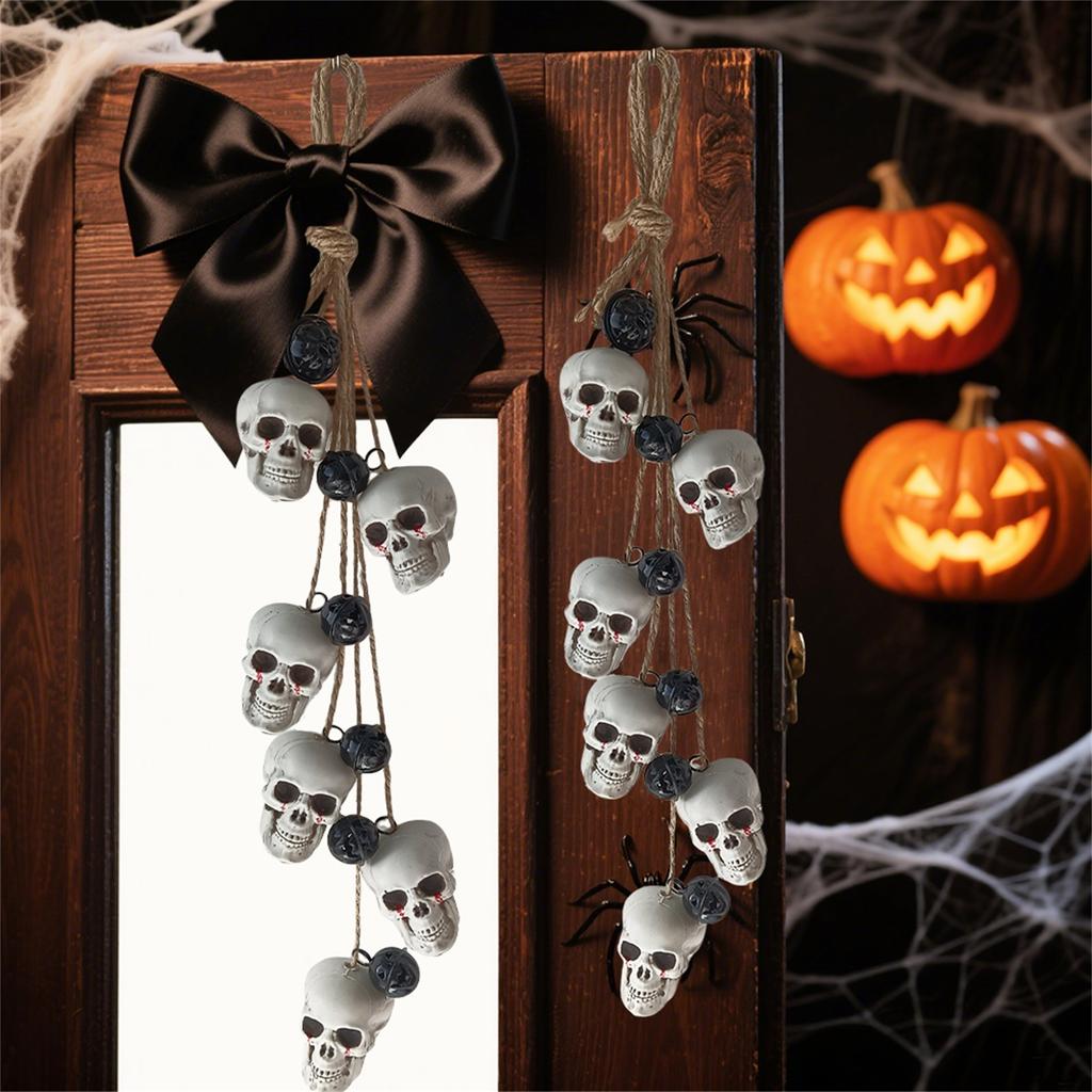 Halloween Horror Blutendes Stirnband Schwarzer Glockenanhänger Ornamente Halloween Weihnachtsbaum Kamin Balkon Tischdekoration