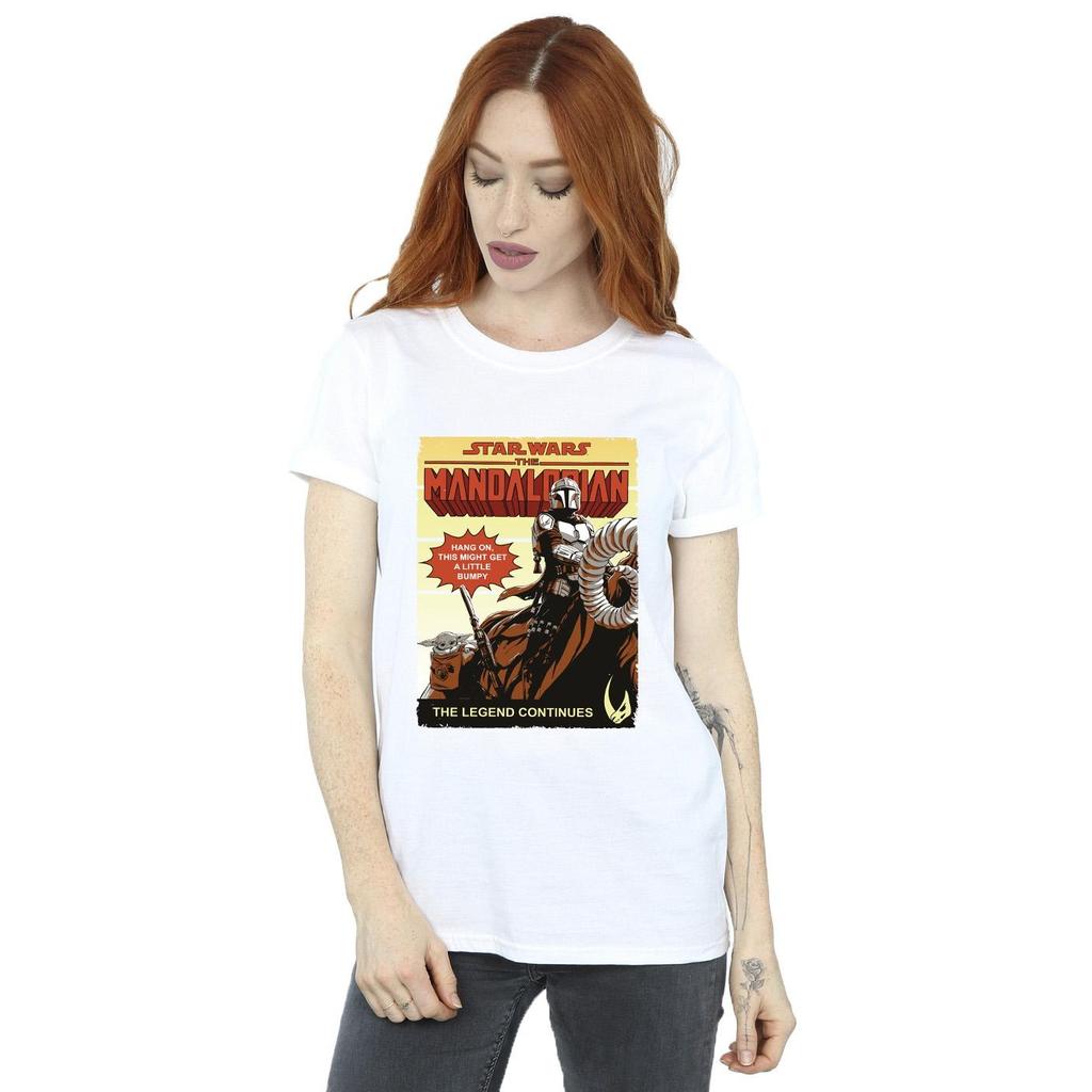 Star Wars The Mandalorian Womens/Ladies Bumpy Ride Cotton Boyfriend T-Shirt