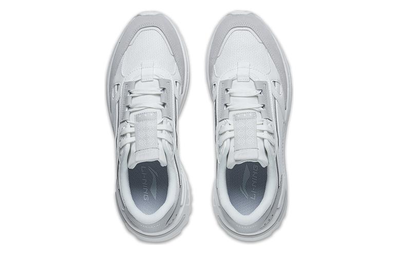 Li Ning Riding The Wind 2.0 Abrasion Resistant Breathable Low top Sports Casual Shoes Women's Gray White AGCT156-1