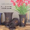 Orchid Clivia Imitation Ceramic Resin Plastic Flower Pot for Home Use
