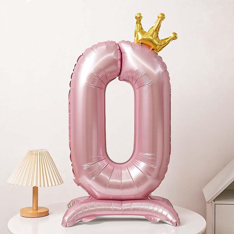 

40 Inch Birthday Number Ballons New Girls Princess 10 TH Birthday Blue Crown Balloons Wedding Party Ballons Jumbo Number Balloon 40inch