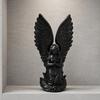 3D Printed Kneeling Angel Statue, Praying Cupid Figurine with Delicate Wings, Compact Matte White Desktop Ornament for Home Decor, Shelf, Nightstand