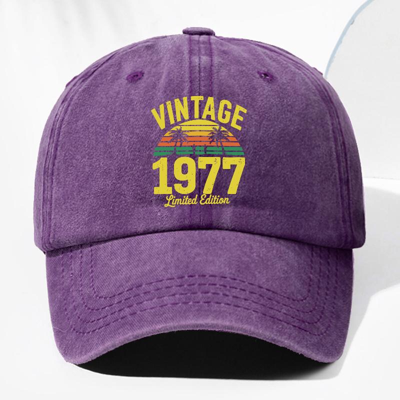 Unisex Coconut Tree VINTAGE  Print Washed Vintage Baseball Cap Fashionable Outdoor Hat for Men and Women Adjustable Trucke