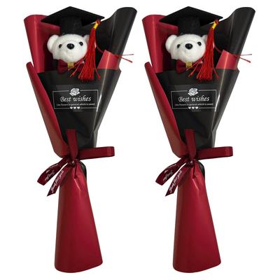 Doctoral Bachelor Graduation Doll Bouquet Graduation Sunflower Rose Single Cartoon Bear Teacher's Day Gift
