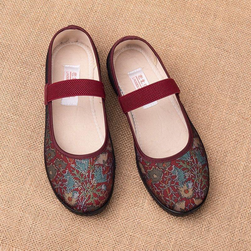 Old North Cloth Shoes Spring and Autumn Old Lady Non-slip Soft Sole Granny Single Shoes Middle Old Mother Shoes Old Man Women's Shoes