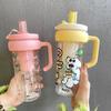 800ml Straw Cups Plastic Drinking Bottle New Sports Water Bottle