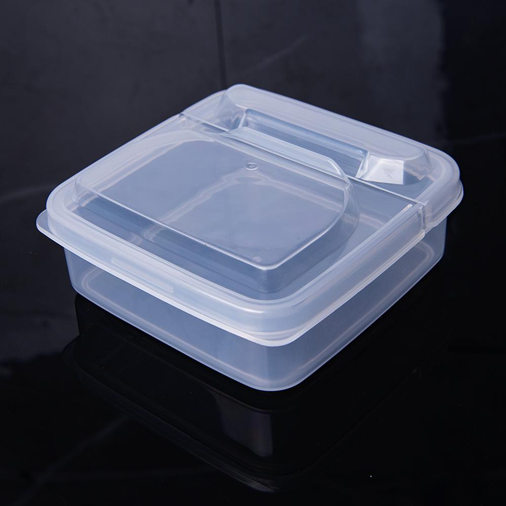 1PC Transparent plastic flip storage box, square PP box, desktop miscellaneous storage