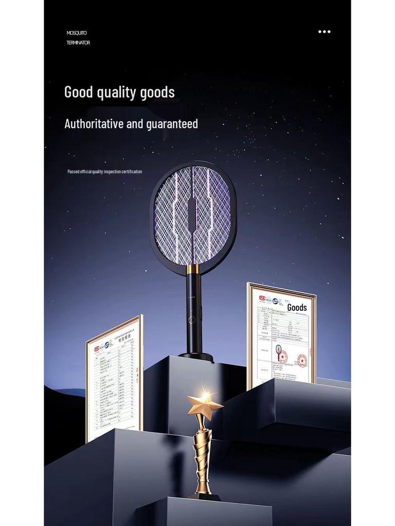 Rechargeable Electric Mosquito Swatter with Automatic Lure & Shock - Ideal for Home & Dorm Use