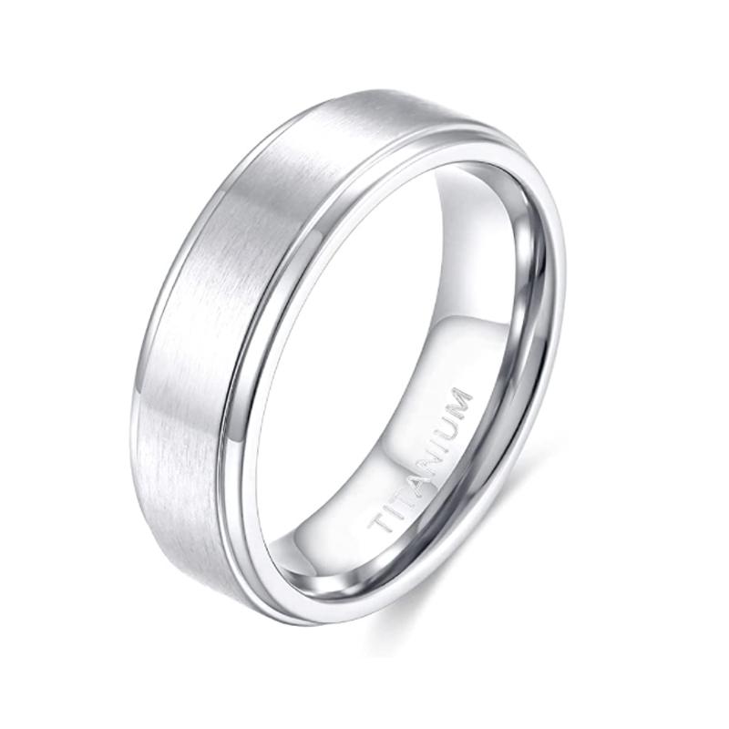 

Tigrade 4/6/8/10mm Black Titanium Ring Man Brushed Wedding Band Women Engagement Rings Silver Color Bague Femme anneau bijoux 15