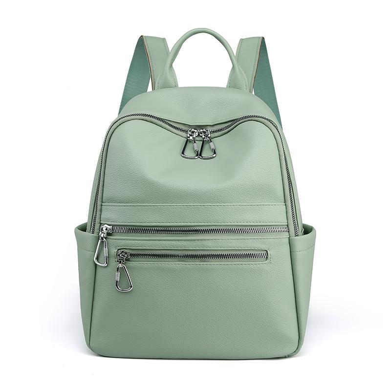 Miękki plecak damski ze skóry Pu Wodoodporny, antykradzieżowy plecak podróżny o dużej pojemności Damskie torby na ramię