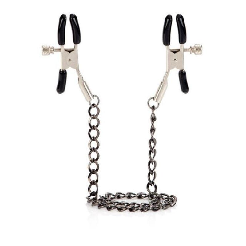 dailyAdjustable Nipple Clamps Metal Nipple Clamps Breast Bondage With Chain Pearl Woman Couple Game Play Female Sex Toy