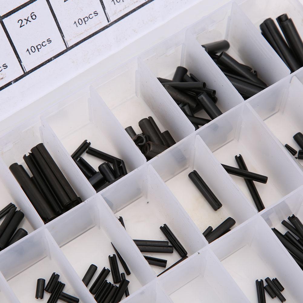240Pcs Elastic Cylindrical Pin Carbon Steel Hollow Positioning Auxiliary Parts 1.55