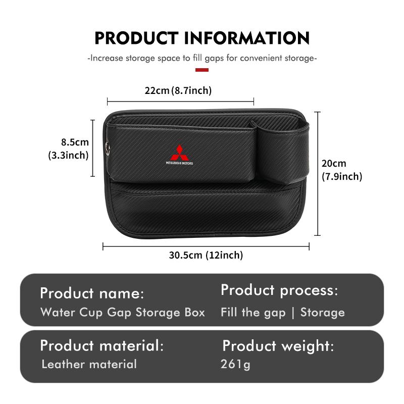 cxdjmy1 For Mitsubishi Car Seat Gap Water Cup Phone Keys Organizer Storage Holder Outlander Pajero Sport Lancer EX ASX L200 Eclipse