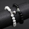 Valentine's Day Present Magentic Couple Bracelet Tai Chi Gossip Braclet Heart Magnet Lover Braslet Black White Beaded Brazalete