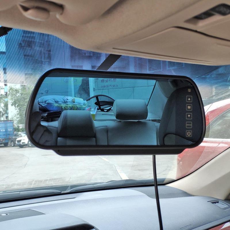 DIYKIT Wireless 7inch Rear View Mirror Car Monitor Parking System IR Night Vision Rear View Car Camera