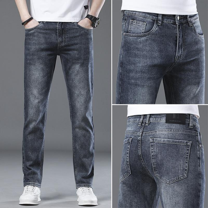 Straight Jeans For Men, Loose Trousers, Slim Fit And Versatile, Korean Style Trendy Casual Trousers, American Jeans For Men