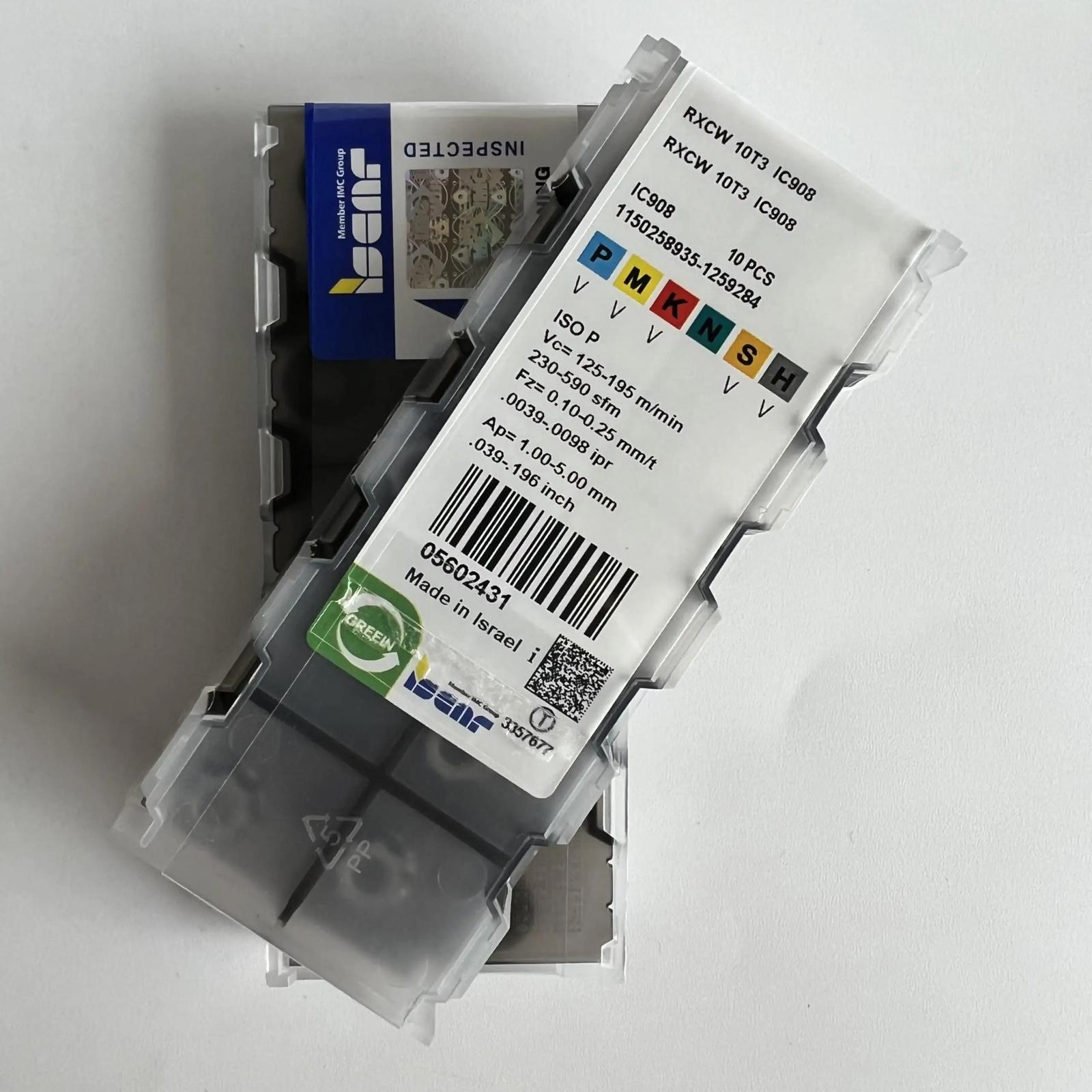 

ISCAR / RXCW10T3 IC908 Industrial indexable carbide inserts 10 Pcs