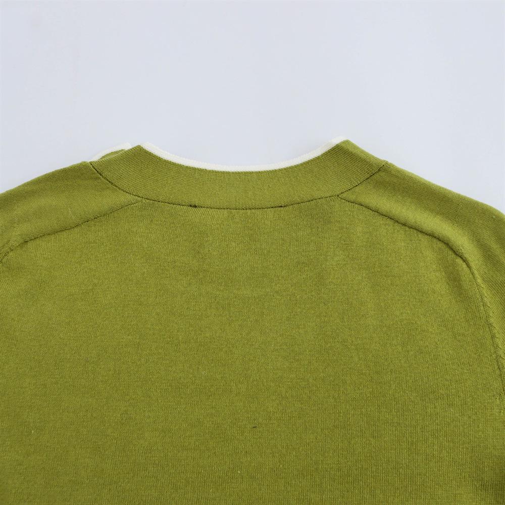 2025 Spring Women's Round Neck Knitwear with Button-Decorated Shoulder and Long Sleeves