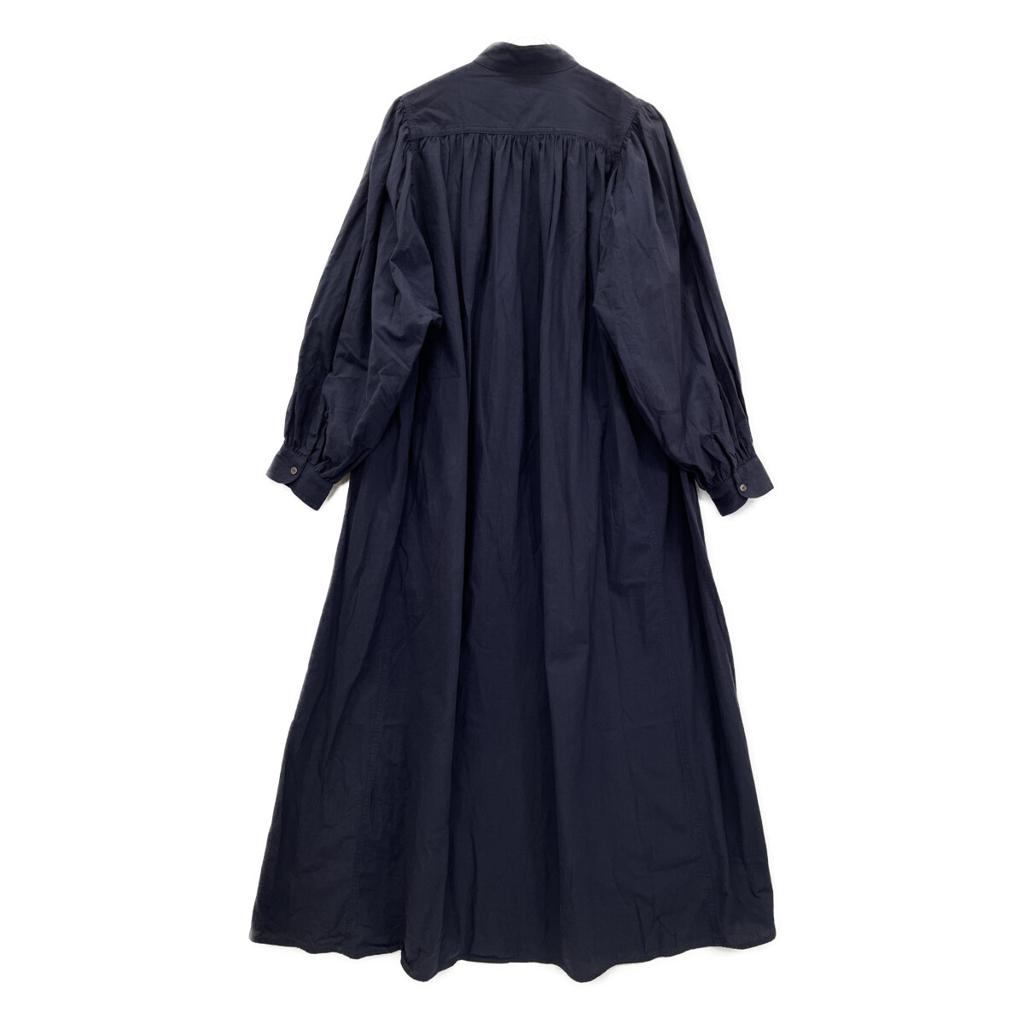 Ron Herman ×TEN 3310300108 Navy Gathered Stand Collar Dress dress Not written NavyUsed