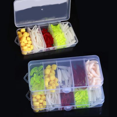 160 piezas de cebo de pesca artificial de silicona suave con forma de lombriz de tierra simulada