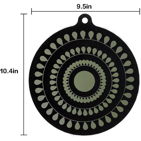 9.5 Inch Thermochromic Silicone Induction Cooktop Protect Mat,2Pcs Induction Cooktop Protective Cover,Non-Slip Pads to Prevent Pots and Pans from