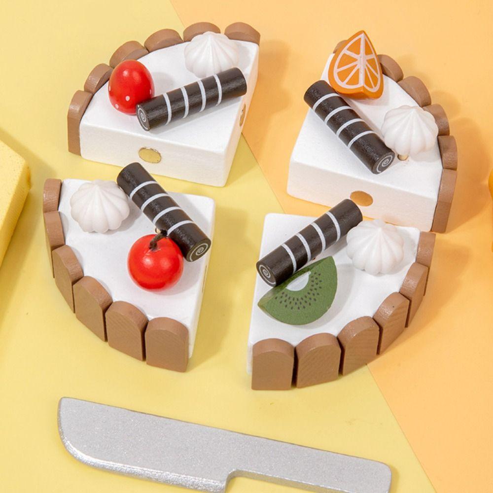 Interactive Birthday Cake Pretend Toy Magnetic Mousse Cake Cutting Game  Party Favor Gift
