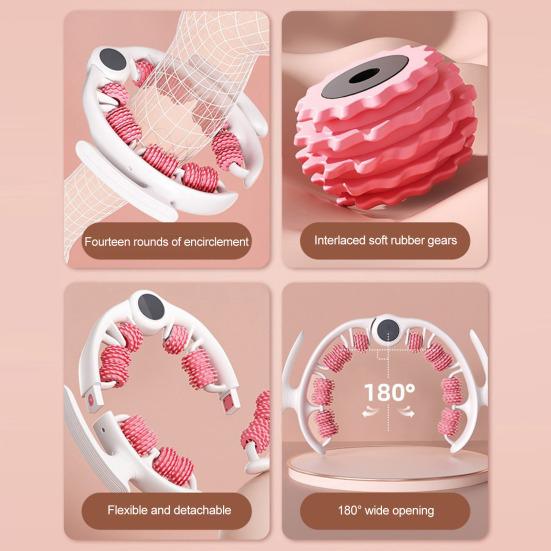 Leg Massage Roller Anti-Cellulite Lymphatic Drainage Deep Tissue Therapy Thighs Arm Back Shoulder Muscle Relaxation Massage Tool with 14 Rollers
