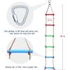 Rainbow Craft 6.6FT Climbing Rope Ninja Ladder for Kids - Kids Ninja Warrior Obstacle Course Accessories - Swing Rope Ladder