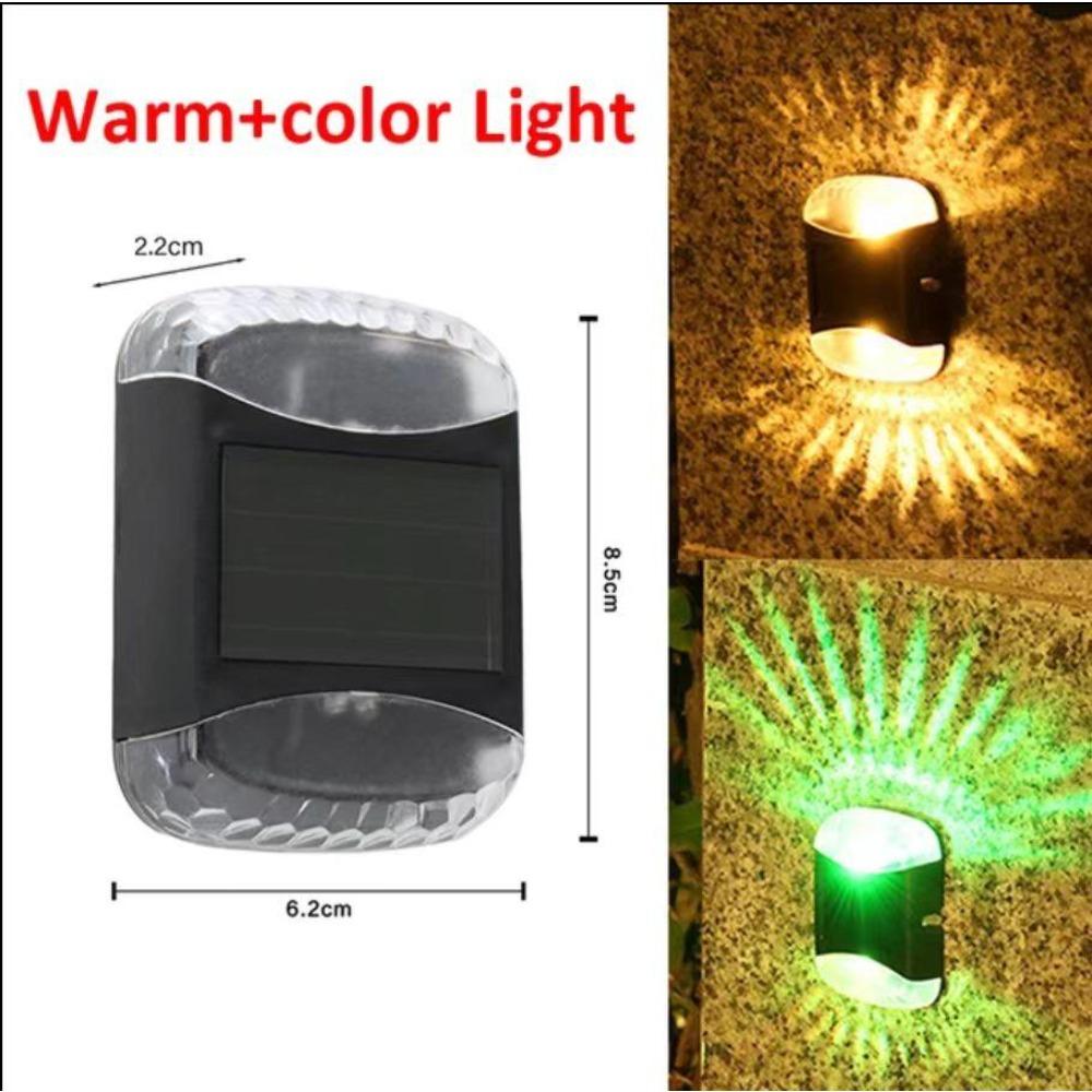 9 stk LED Solar Vegglampe Utendørs Vanntett Solar Lampe Gjerde Dekk Hage Patio Sti Trapp Gate Landskap Balkong Dekorasjon