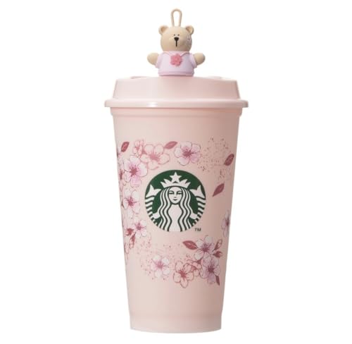 

STARBUCKS SAKURA 2026 Многоразовая кружка 473 мл + SAKURA 2026 Крышка для отверстия для напитка для многоразовой кружки Термокружка Bearista Набор многоразовых кружек Sakura