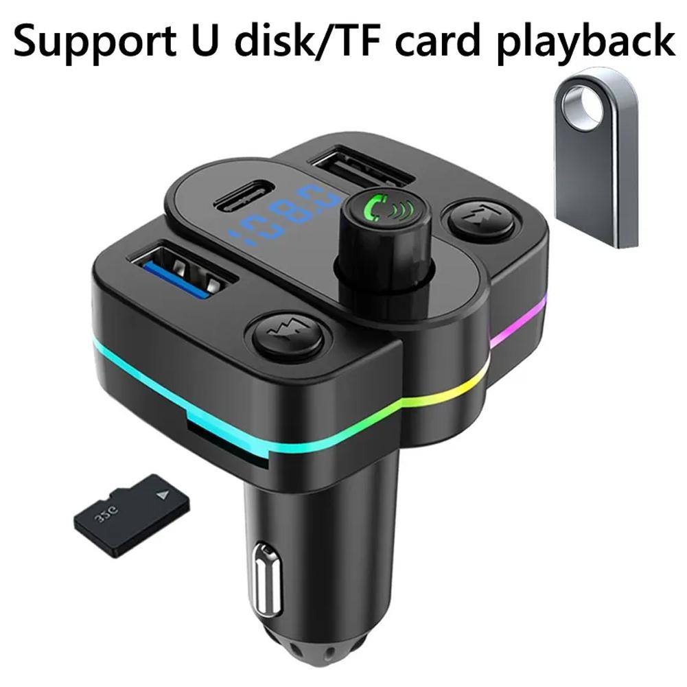 Car Charger Fast Charging Bluetooth Mp3 Player Hands-free PD/QC3.0 M42/ M39/ M45 Button Style With Ambient Light