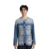 Levis Casual Comfortable Simple Round Neck Long Sleeve Denim Jacket Men jackets Light-Blue 003KY-0000